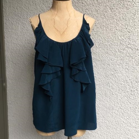 Rebecca Taylor Tops - Rebecca Taylor Silk Ruffle Tank Top